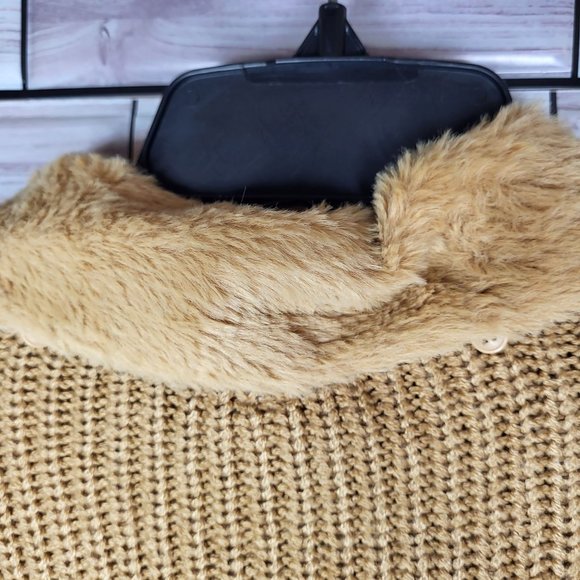 New‎ Derek Heart Women's Sweater Size Medium Brown Long Sleeve Button Warm Top - Picture 6 of 16